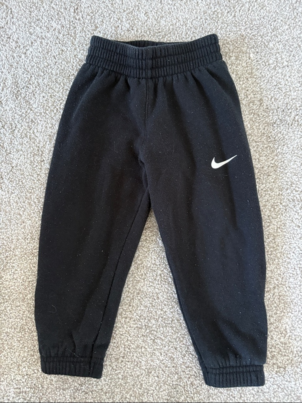 Nike Black Kids Sweat Joggers with White Swoosh